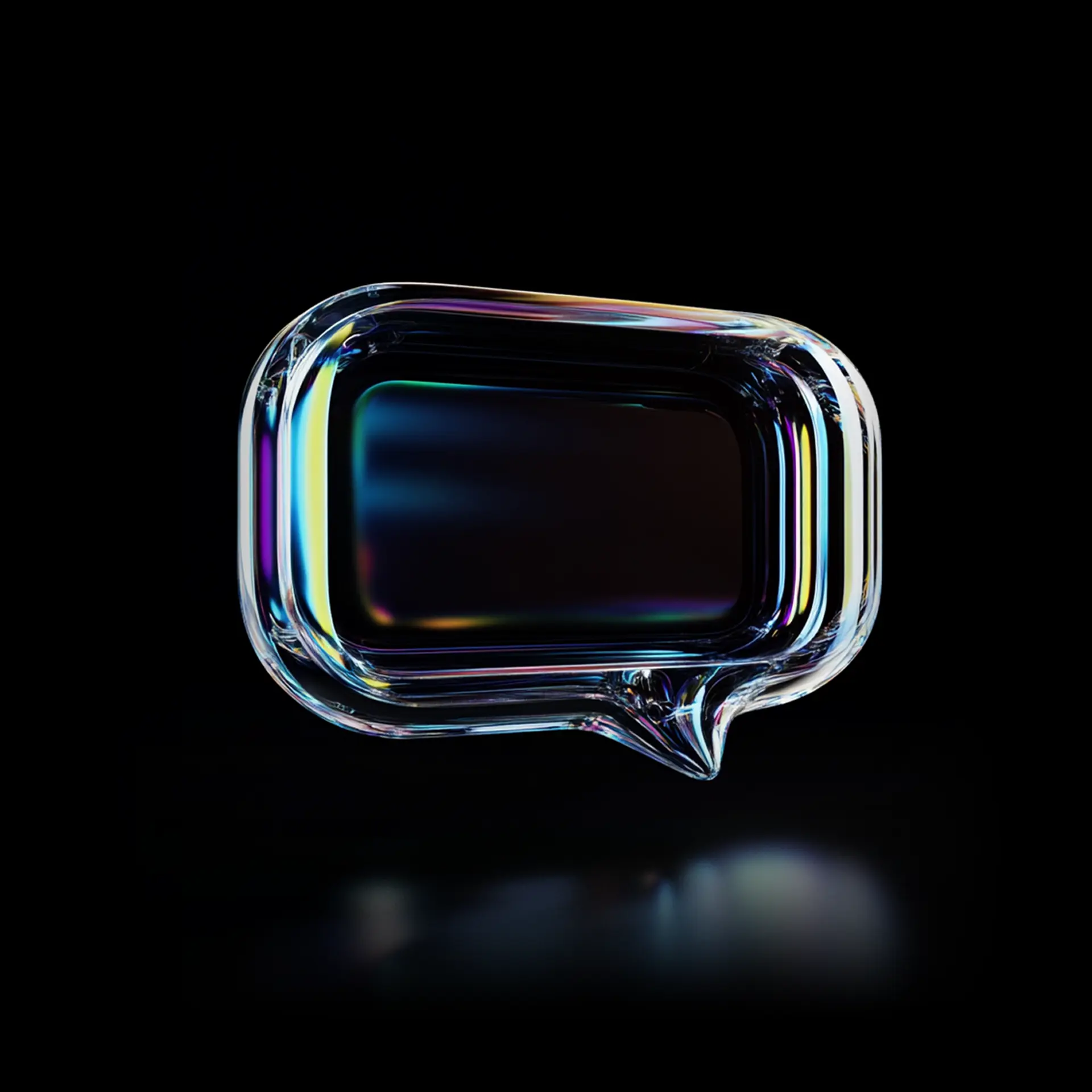 Image 3D d'une bulle de parole
