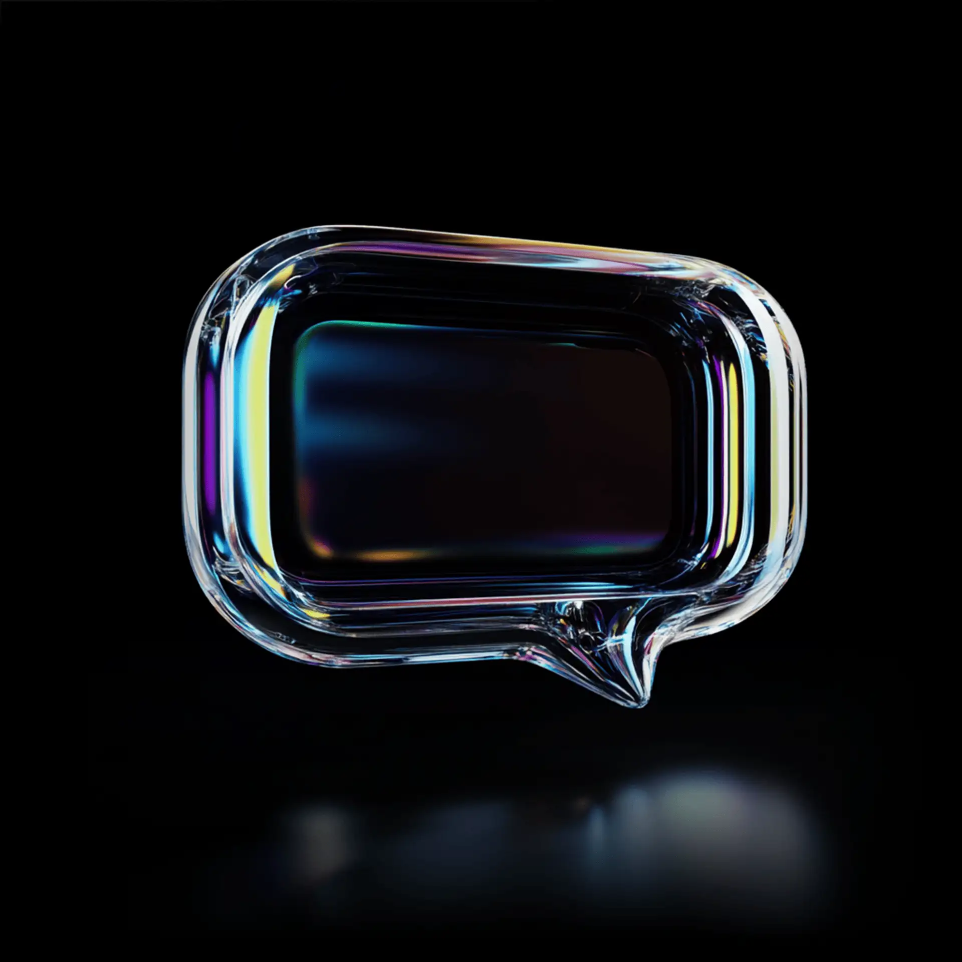 Image 3D d'une bulle de parole